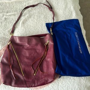 Rebecca Minkoff large hobo bag •• red burgundy deep red
